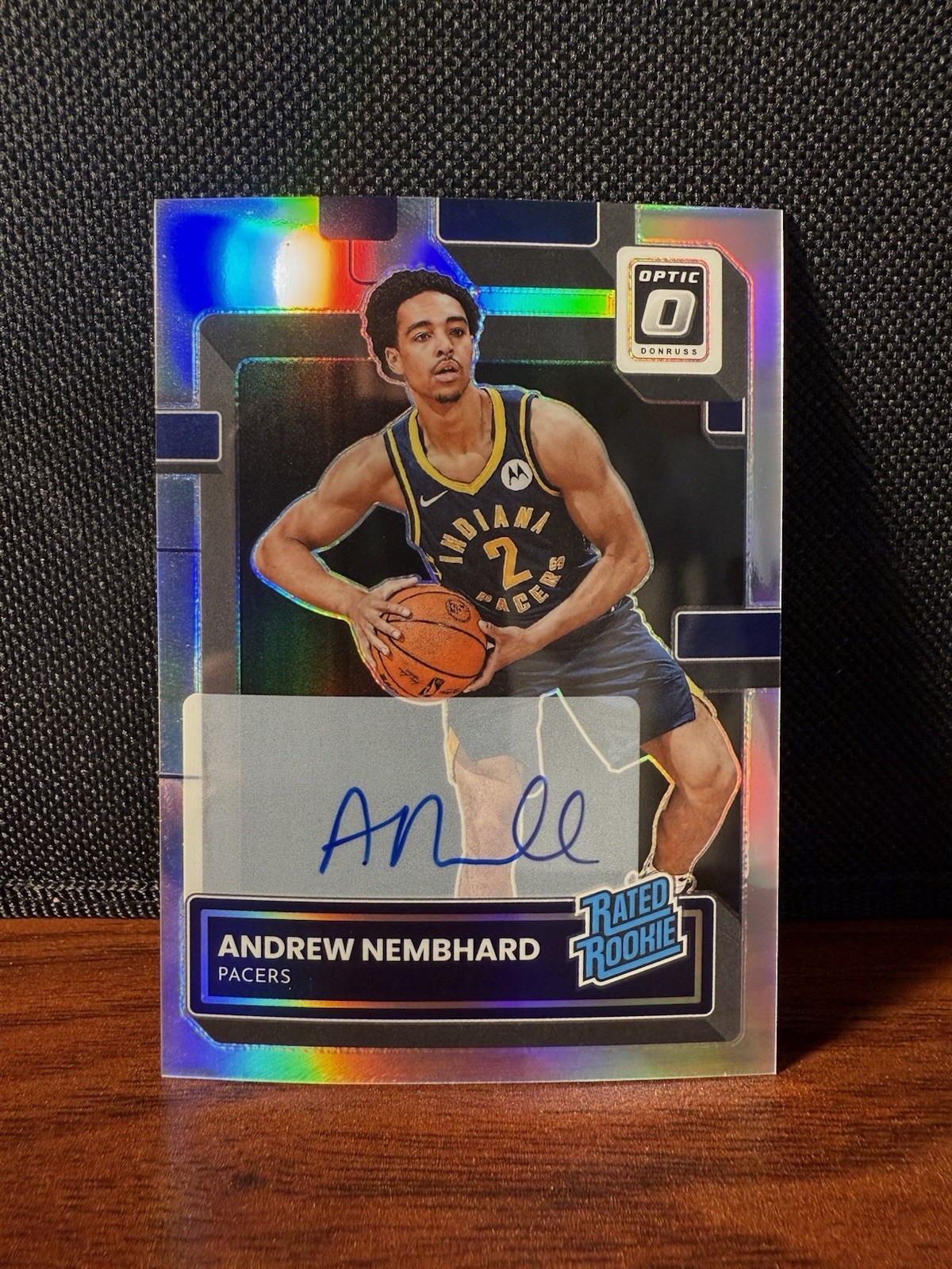 2022-23 Panini Donruss Optic Rated Rookie Andrew Nembhard #230 Silver AUTO RC