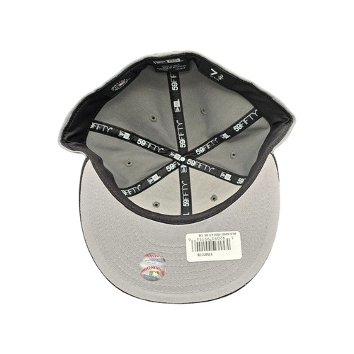 New Era Atlanta Braves Two-Tone 59FIFTY MLB Fitted Hat Gray/Black Size 7 3/4 NEW - Bild 5 von 6