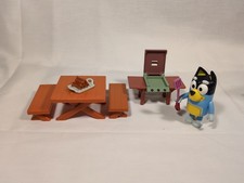 Bluey Family Backyard BBQ Playset with Bandit Moose Toys Disney Incomplete