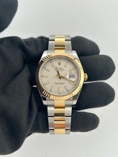 #47 Rolex Datejust II 41mm YG-SS Ivory Stick Dial Men's Watch 116333 🔥