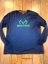 Realtree XL Black Long Sleeve Polyester T-Shirt Men