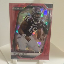 Panini Prizm Draft Picks 2025 Myles Garrett #197 Red Ice Texas A&M Football