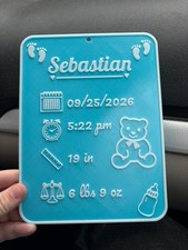 Personalized Baby Birth Stats Plaque 3D New Baby Gift Name Sign