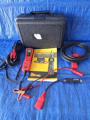 POWER PROBE III (PP319FTCRED) RED Circuit Tester w/ Case & Accesories - TESTED 
