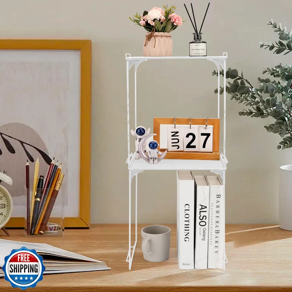 AUECOOME Locker Organizer Shelf Stackable Extra Locker Shelf for School Locke - Image 2 of 4