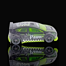 2018 Hot Wheels 2012 FORD FIESTA ~ CHECKMATE 9/9 ~ Pawn ~ Black / Green 1:64