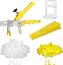 Tile Leveling System - 3400 Clips & 200 Reusable Wedges for Flawless Install
