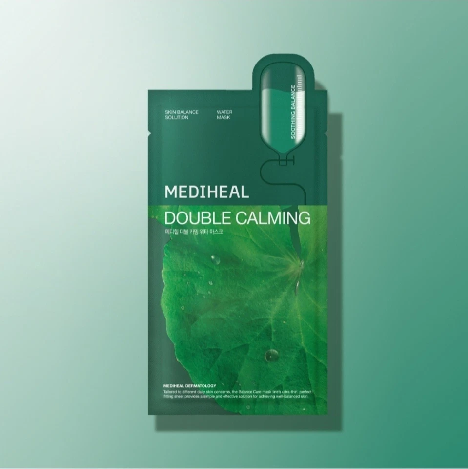 MEDIHEAL Double Calming Water Mask 20ml 15 Sheet/Cica/Mugwort/Thin - Image 2 of 4