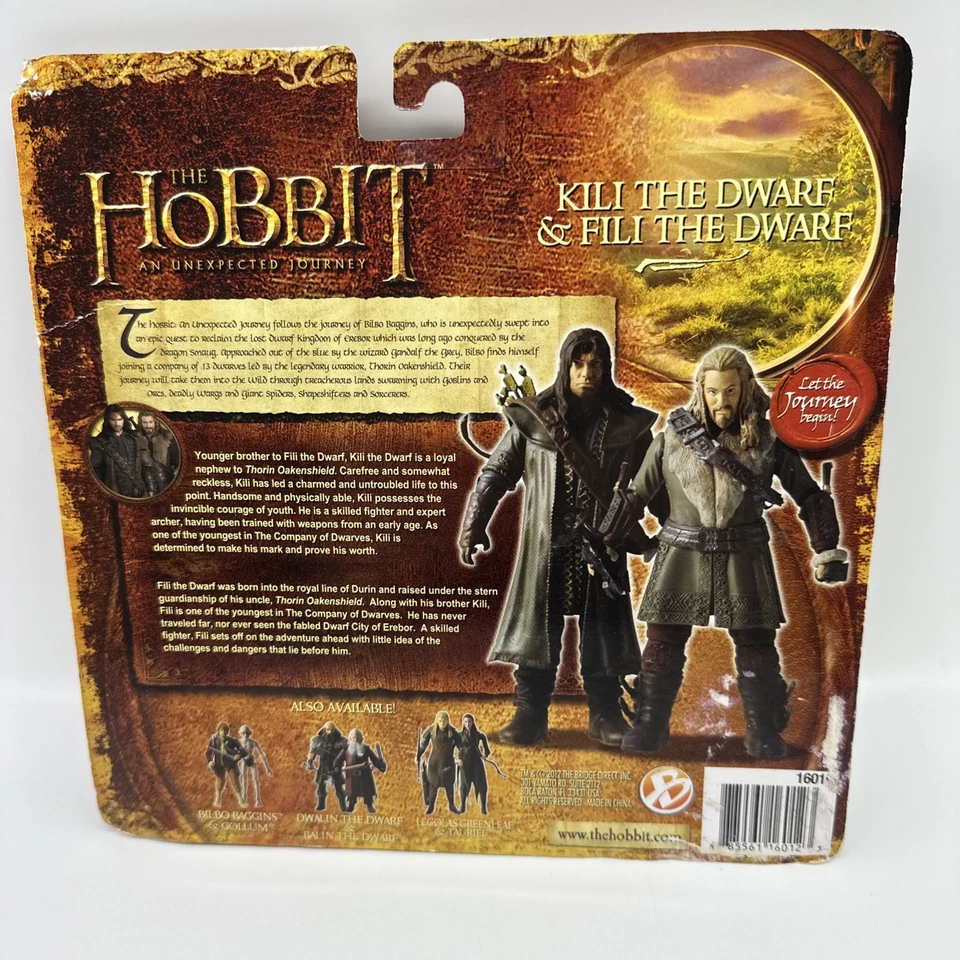 全新未拆封 LOTR 霍比特人人偶 Kili The Dwarf & Fili The Dwarf 可动人偶 — 第 2/4 张图片