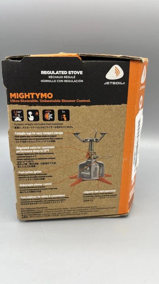 Jetboil MightyMo Single Burner Lightweight Camping Stove Packable Easy Carry - Image 3 of 4