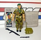 GI Joe Falcon 1987 v1 *100% COMPLETE w/File Card, Near Mint!* Vintage ARAH Nice!