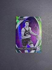 2023 Spectra International Trayce Jackson-Davis Green Prizm #/75 Rookie Card #18