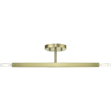 Livex Lighting 46842-01 Monaco Semi-Flush Mount Antique Brass