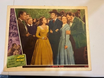 Vintage Movie Lobby Card ''Canyon Passage'' 1946 Susan Hayward Dana Andrews