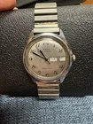 Vintage Timex Viscount Automatic Water Resistant Men’s Watch RUNS! Silver Tone