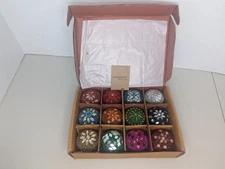 Beautiful Handcrafted In India Round 1-3/4" Beaded Sindoor Boxes Set Of 12