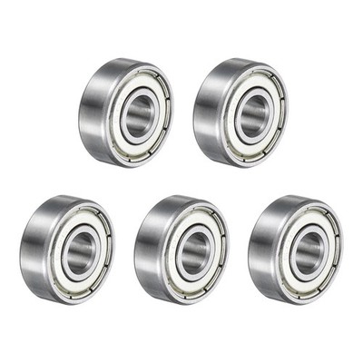 5pcs Ball Bearings 606ZZ 7x17x6mm Double Shields for Silver