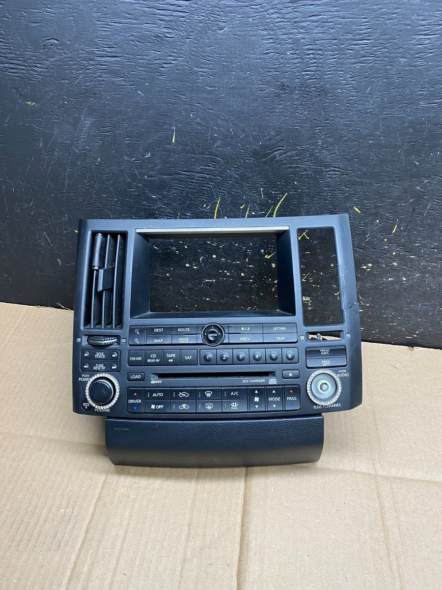 03-05 Infiniti Fx35 Navigation Radio Climate Control Panel Bezel
