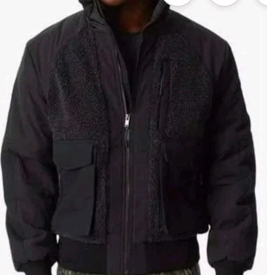 Bass Outdoor Men's Mixed-Media Full-Zip Bomber Jacket - Caviar-Medium - product detail image 1