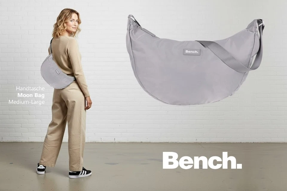 Handtasche Bench Damen Tasche Crossbody Slingbag Moon Bag 64216 2800 Grau +e - Bild 2 von 4