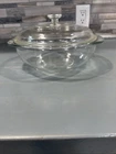 Pyrex #024 Clear Glass 2 Qt. Round 8 1/2" Casserole USA Lid 409