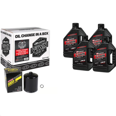 #ad Maxima Twin Cam Synthetic Quick Oil Change Kit with Black Filter Motorcycle $65.53