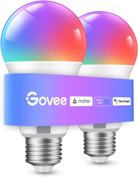 Govee Smart GlüHbirne E27, Wlan LED Lampe Rgbww 800Lm,Dimmbare,2 StüCk-image