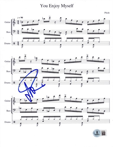 Trey Anastasio Signed You Enjoy Myself Sheet Music Phish Autograph Beckett