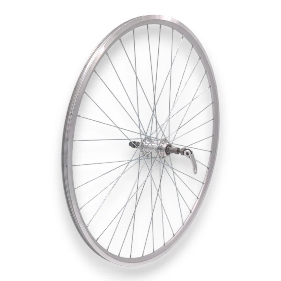 Rennrad Laufrad Hinterrad 28 Zoll Silbernes Aluminium 7-fach für Schraubkranz - Bild 2 von 4