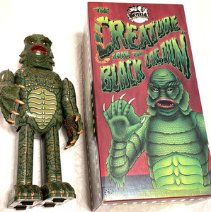 NIB Universal Monsters BLACK LAGOON CREATURE walking wind up TIN TOY key box