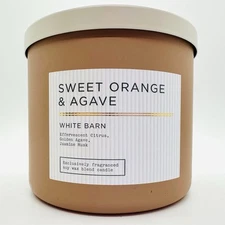 NEW 2025! 1/BATH & BODY WORKS SWEET ORANGE & AGAVE 3-WICK SCENTED CANDLE 14.5 OZ