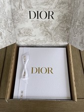Authentic Dior White/Gold Gift Box Large  Dior Tissues 9  x9  x4.5  