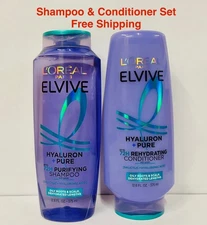 L'Oreal Paris Elvive Hyaluron + Plump Hydrating Shampoo & Conditioner 12.6 fl oz