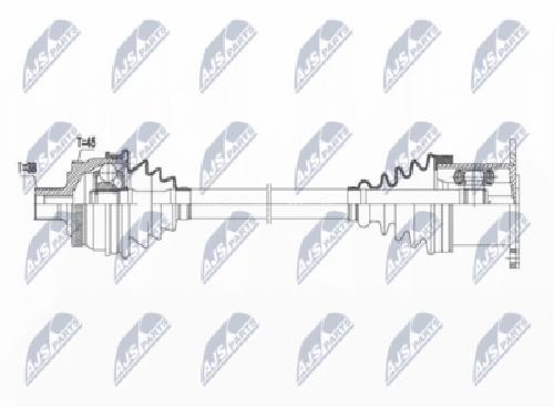 Original NTY Drive Shaft NPW-AU-019 For Audi Seat