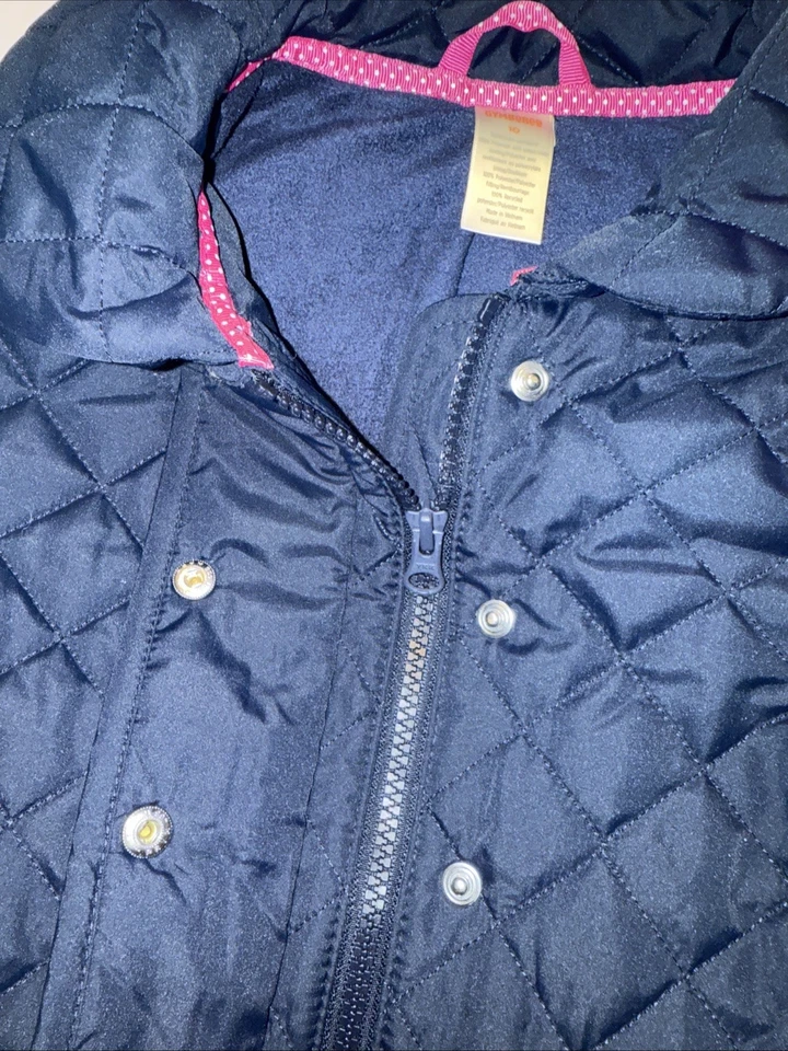GYMBOREE Girl Quilted Winter Jacket Navy Size 10 - Image 4 of 4