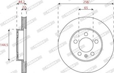 2x FERODO Disque de frein Avant pour VW Polo VI (AW1, BZ1) 256mm DDF2663C