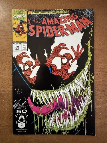 The Amazing Spider-Man #346 (1991) Marvel – Venom Cover by E. Larsen – VF