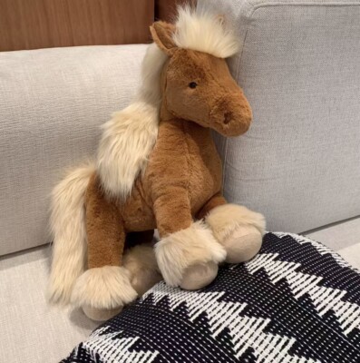 Jellycat Freya Pony: Beige & White 32cm Plush Toy, BNWT + Dust Bag