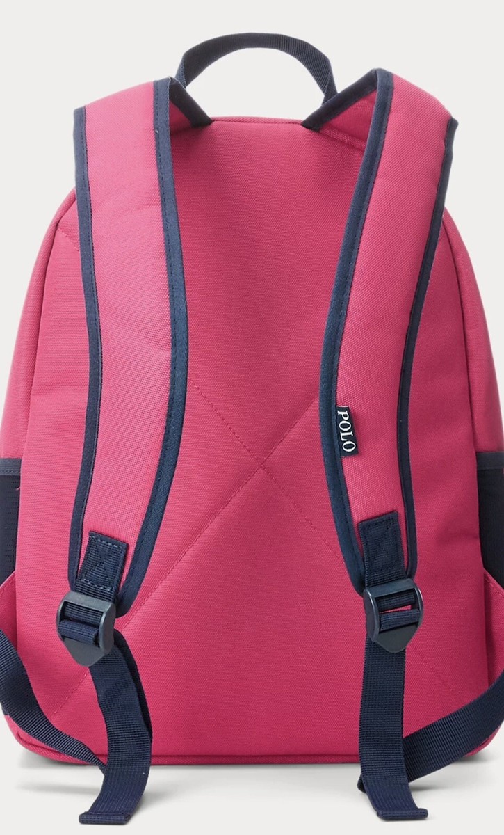 Polo Ralph Lauren Backpack Sport Pink Big Pony Logo Backpack New