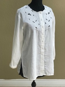 tunic essence linen button shirt