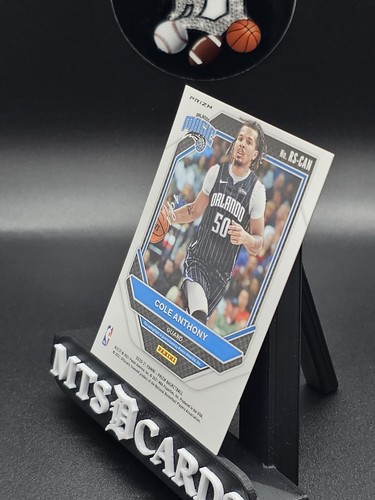 Cole Anthony 2020-21 Prizm Rookie Signatures Black Prizm 1/1 - Picture 4 of 7