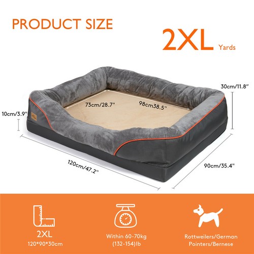 Extra Large Sofa-Style Dog Pillow Bed Pet Warm Basket Bed Washable Cuddler Mat - Picture 16 of 18