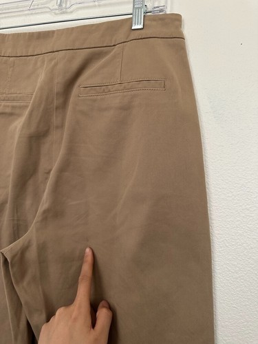Hugo Boss Tabota Wide Leg Trousers Side Buttons Tan Beige Workwear Women's 6 NEW - Picture 11 of 11