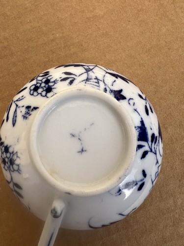 Antike Louis Regout Maastricht blaue Zwiebeltasse und Untertasse Zwiebelmuster 1883 - Bild 11 von 15