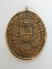 Medaglie Francese In Bronzo Justitia ET Armis Dola 1823. Diametro 5,2 cm X 4,3 