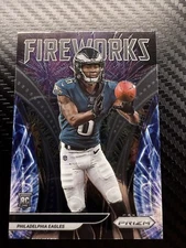 DeVonta Smith 2021 Panini Prizm #F-12 Fireworks RC Philadelphia Eagles SuperBowl