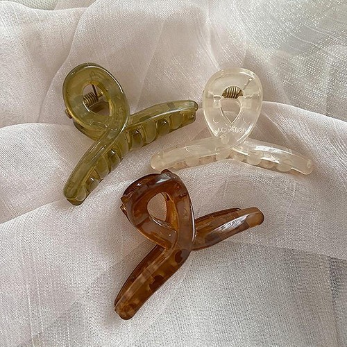 Elegant Small Jelly Shark Hair Clips Plastic Clear Hair Claws Hair Accessories - Zdjęcie 5 z 20
