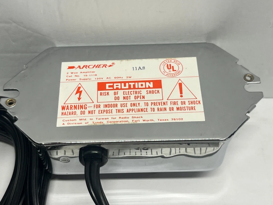 USED, ARCHER, 2-WAY AMPLIFIER, 50-450MHz, VCR/VHF/CATV, # 15-1116, RADIO SHACK - Image 2 of 3