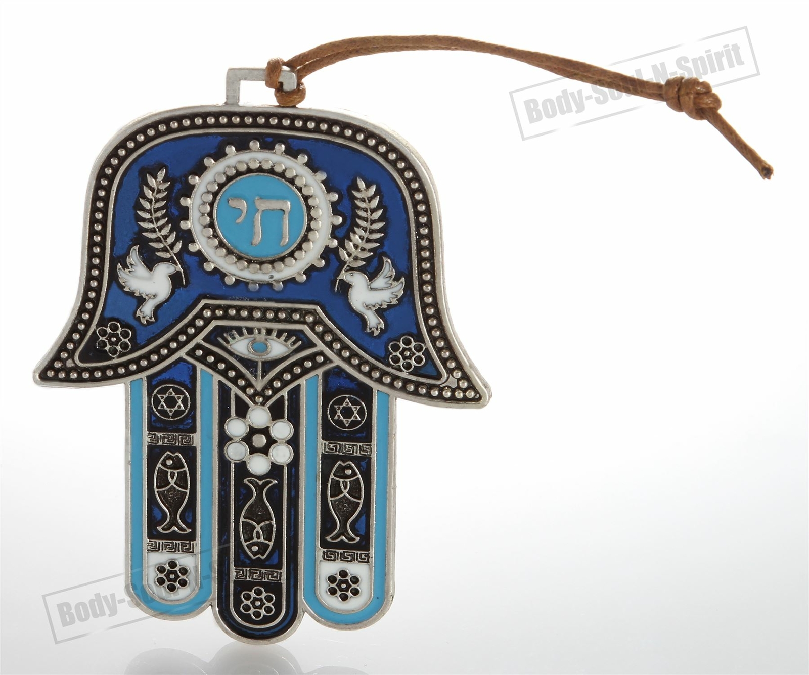 Hamsa Judaica Ciondolo Collana Cabala Malocchio Mano Di Fatima Spirale Argento | UK - Foto 6
