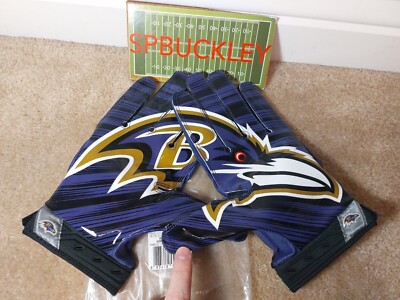NIKE SUPERBAD 3.0 NFL BALTIMORE RAVENS PADDED FOOTBALL GLOVES, ADULT 3XL, PGF346